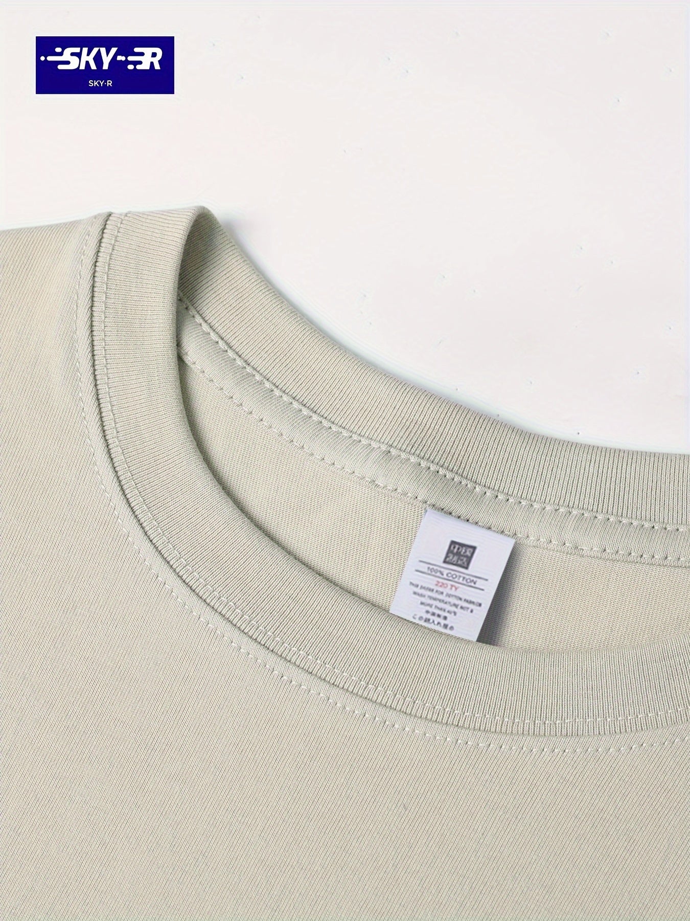 تي شيرت كاجوال صيفي برقبة طاقم قصيرة