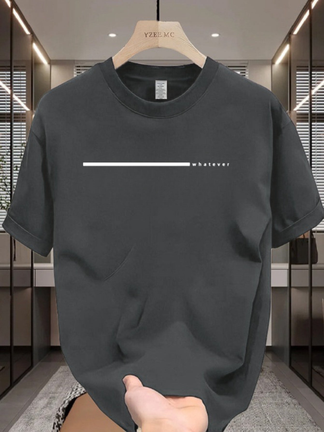 "Whatever" تيشيرت رجالي 100% قطن