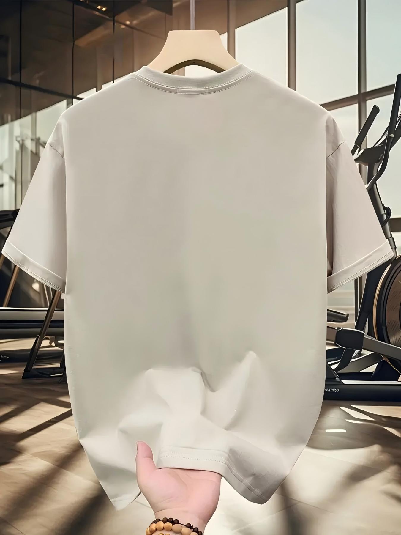 تيشيرت قطني بشعار اللاعب للرجال