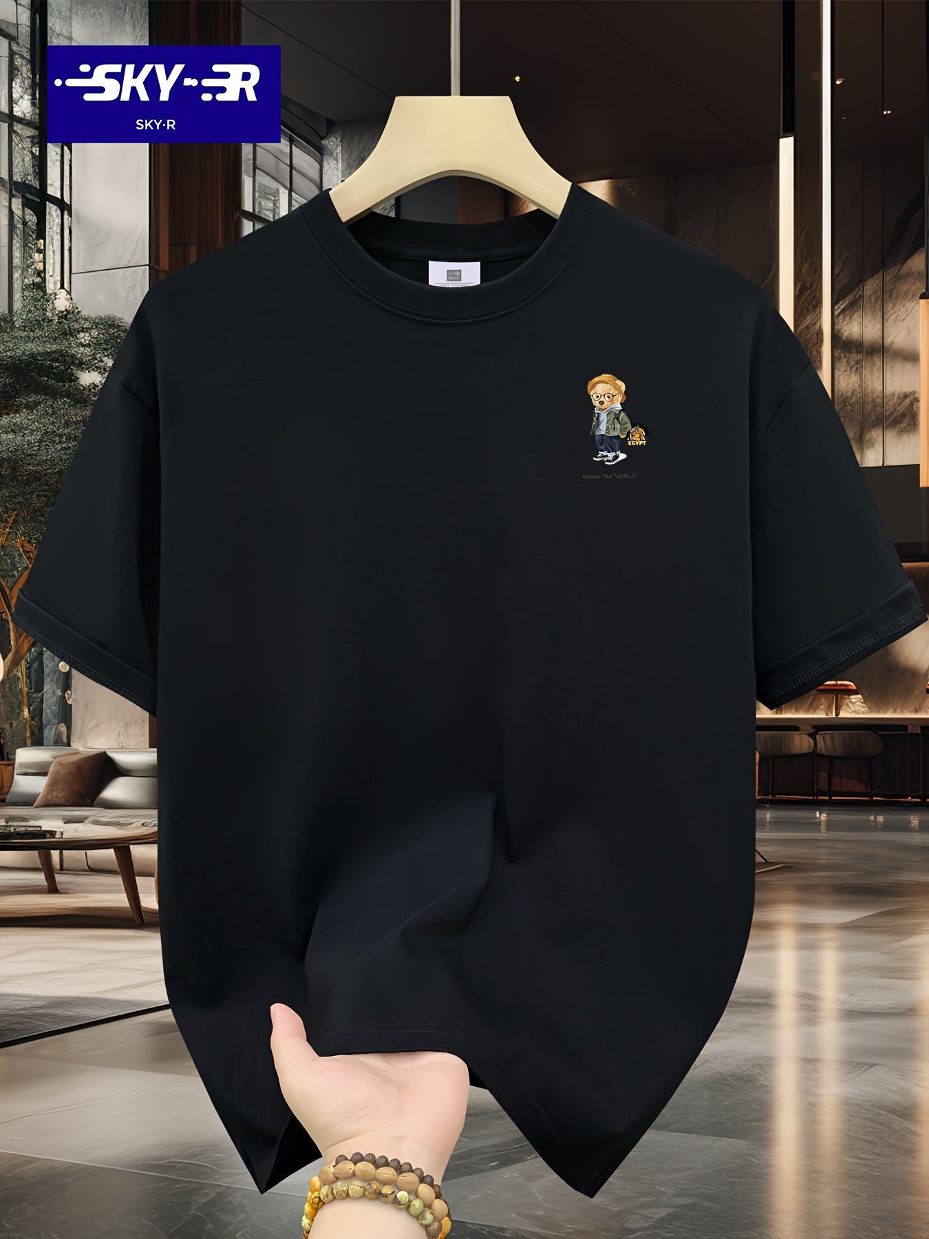 تي شيرت كاجوال صيفي برقبة طاقم قصيرة