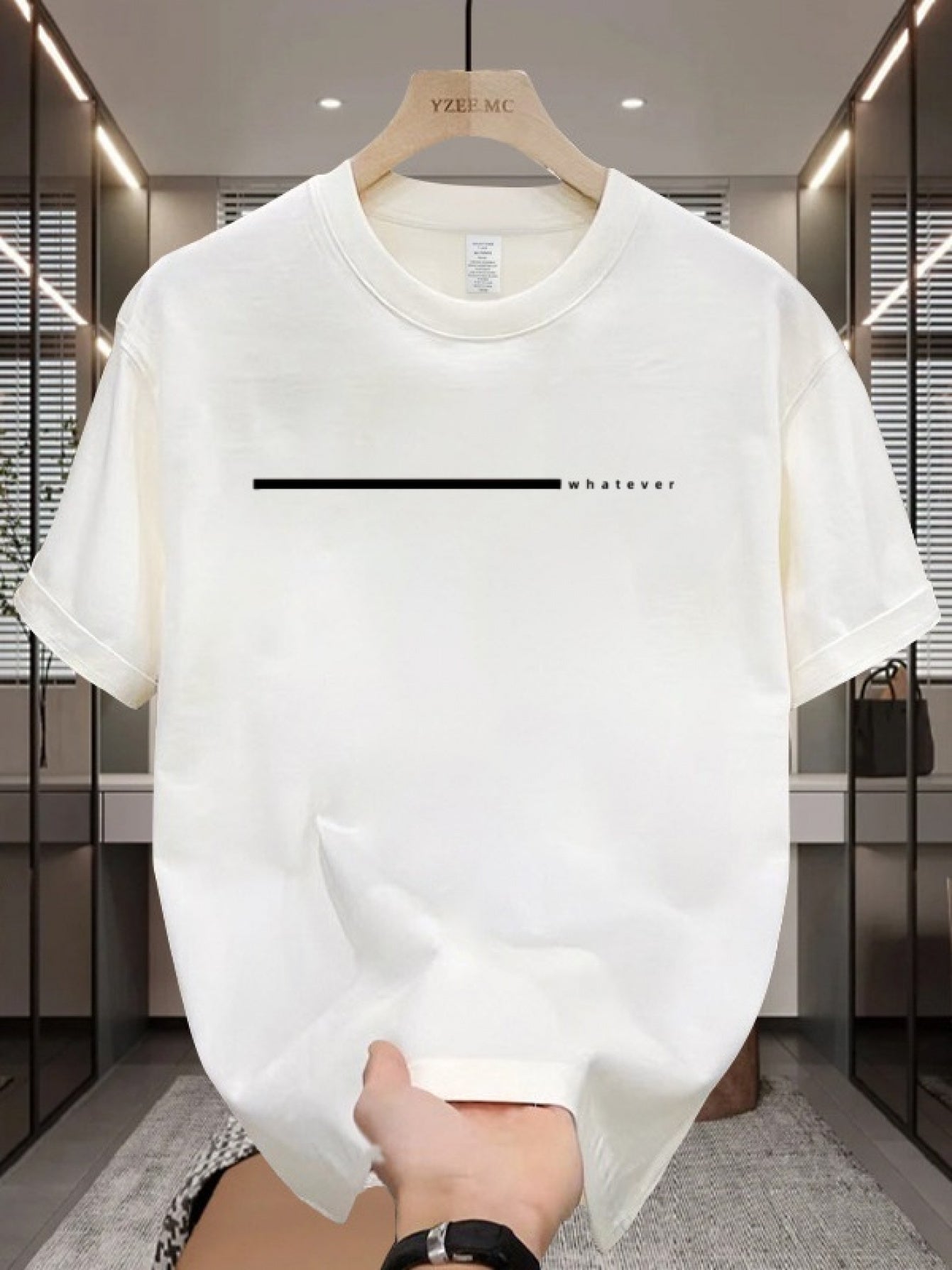 "Whatever" تيشيرت رجالي 100% قطن