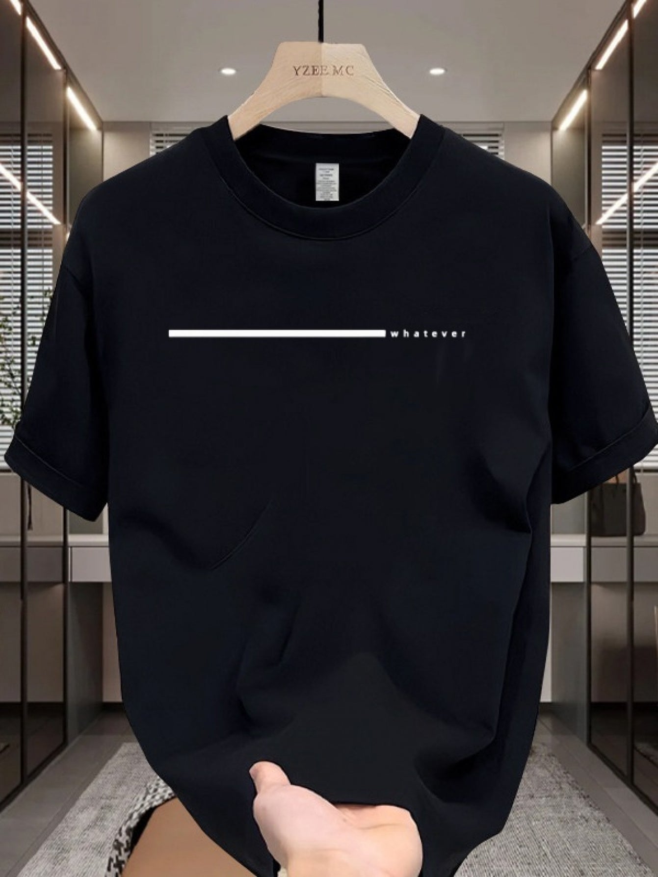 "Whatever" تيشيرت رجالي 100% قطن