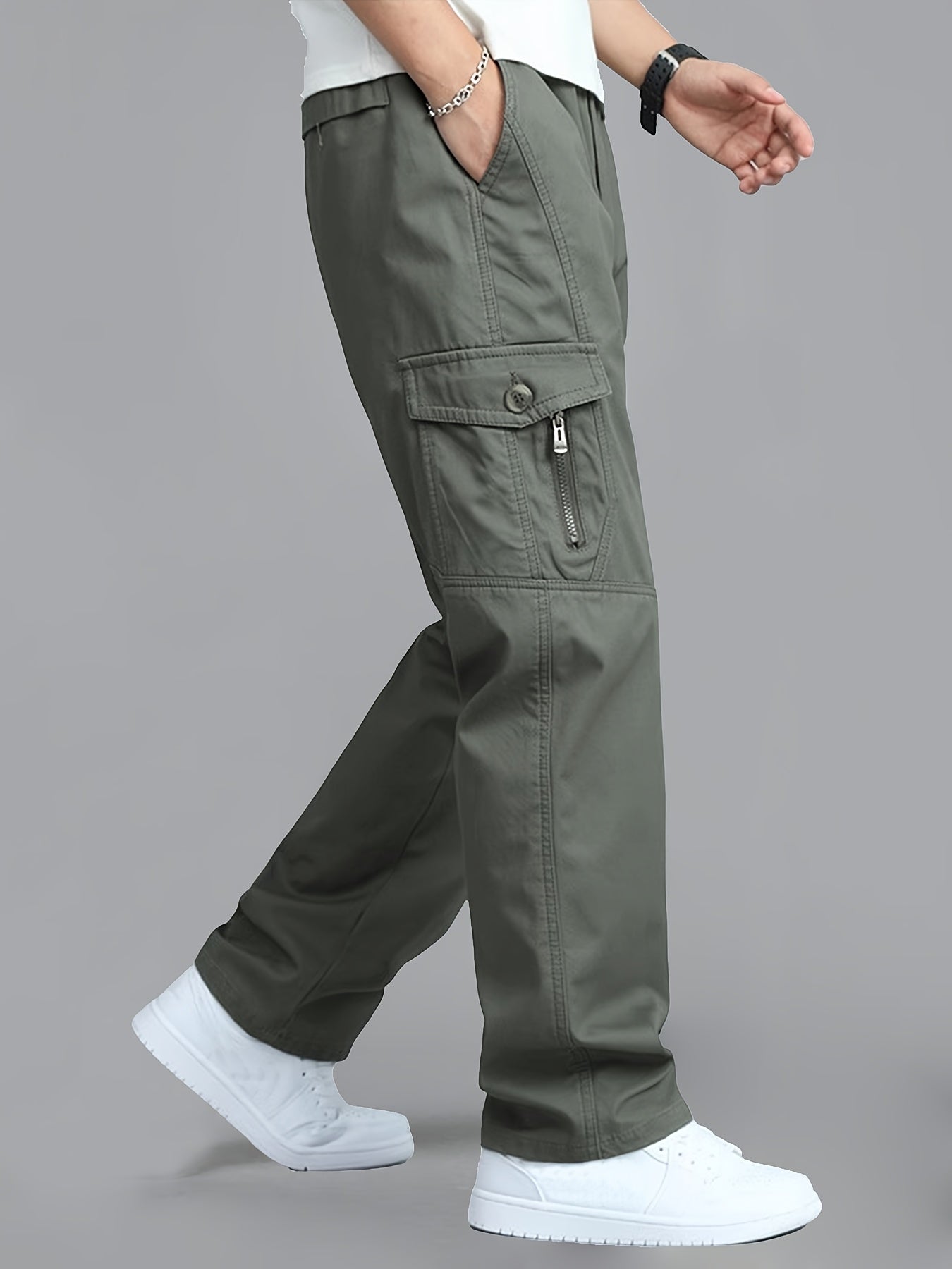 قطعتان من سروال كارجو قطني للرجال