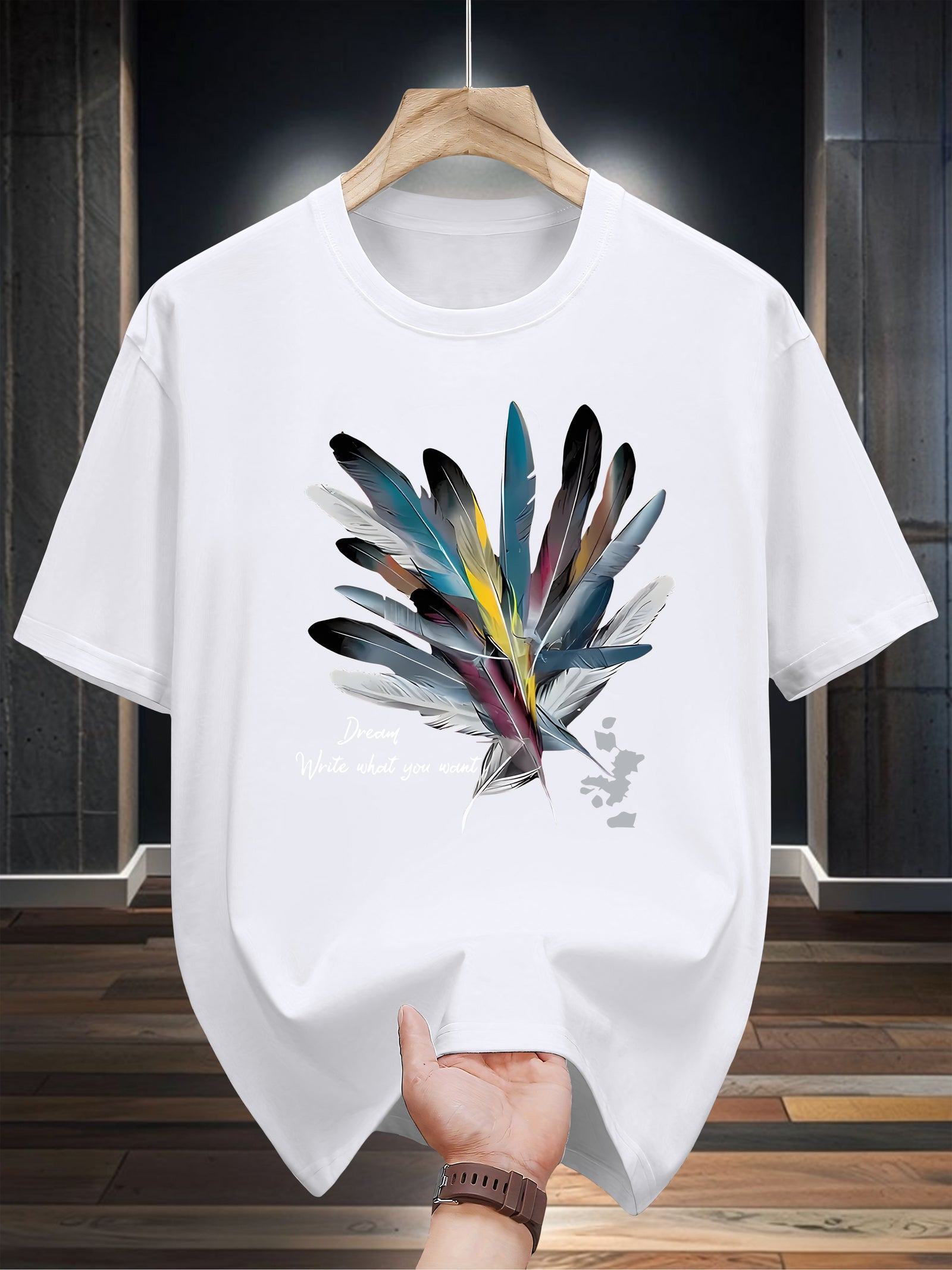 تيشيرت رجالي من القطن بنسبة 100%