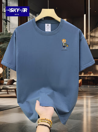 تي شيرت كاجوال صيفي برقبة طاقم قصيرة