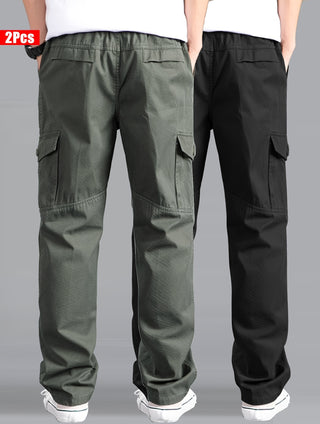 قطعتان من سروال كارجو قطني للرجال