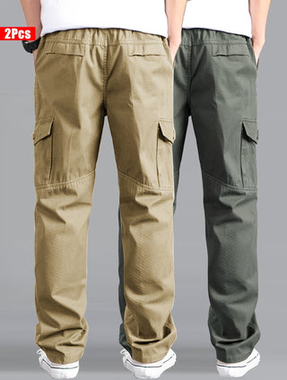 قطعتان من سروال كارجو قطني للرجال
