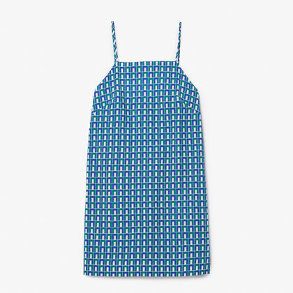 فستان شمسي قطني مطبوع خفيف الوزن Lacoste