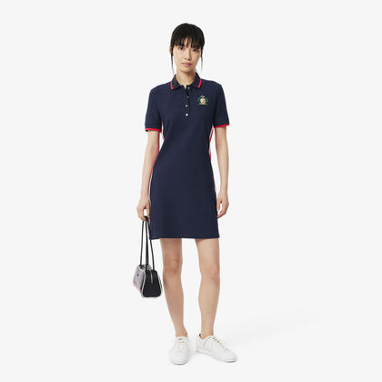 فستان بولو بقصة ضيقة صناعة فرنسية Lacoste