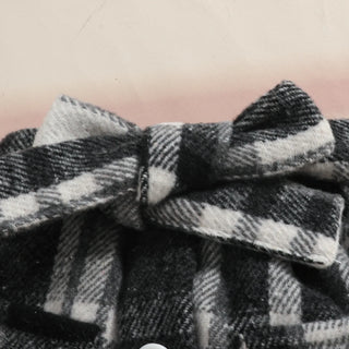 european american خريف شتاء baby بنت three-piece طقم كاجوال print logo جيب beret high collar bubble أكمام طويلة pit توب