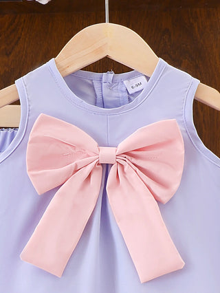 european and american بنات' صيف جديد blue بدون أكمام توب and pants 2-piece طقم