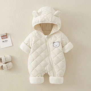 fall شتاء newborn baby cotton جمبسوت warm cotton-padded clothes with bear pattern for climbing