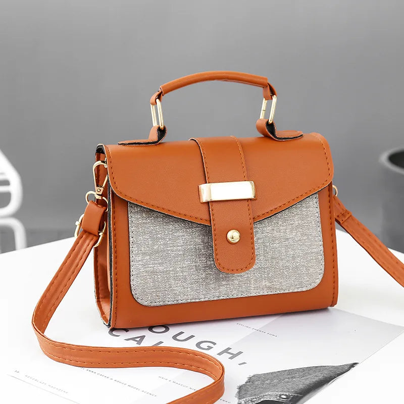 شنطة سهرة شيك للنساء - Fashion Women's Pu Leather Shoulder Hand