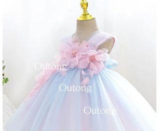 بنات' فستان، children's clothing، صيف جديد korean version، baby one year old أميرة فستان، فيست، rainbow children's فستان