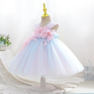بنات' فستان، children's clothing، صيف جديد korean version، baby one year old أميرة فستان، فيست، rainbow children's فستان