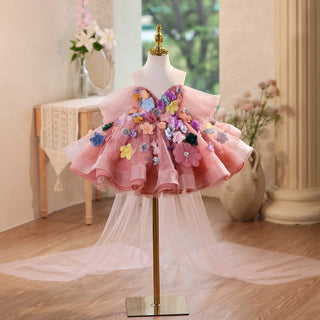 بنات' forest ستايل flower fairy french birthday أميرة فستان formal runway show host piano performance costume
