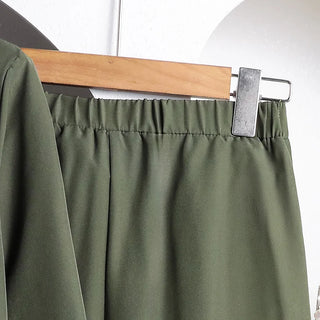 بنات' طقم موضة 2025 ربيع/خريف جديد fashionable back folded أكمام طويلة shirt كاجوال pants طقم