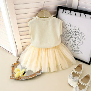 بنات' صيف جديد clothes طقم flower pattern بدون أكمام توب تل قصير جيب طقم قطعتين