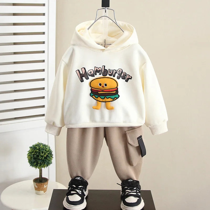 موضة 2025 جديد أولاد كاجوال two-piece overalls بدلة خريف cartoon print cotton and baby clothes for ربيع وخريف أطفال