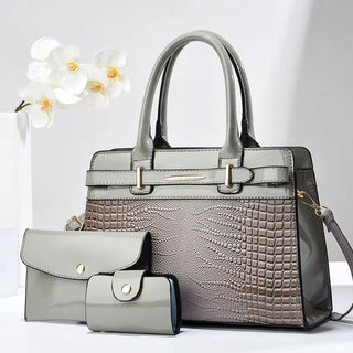 شنطة يد كلاسيك للنساء - Wholesale Fashion Patent PU Leather Alli