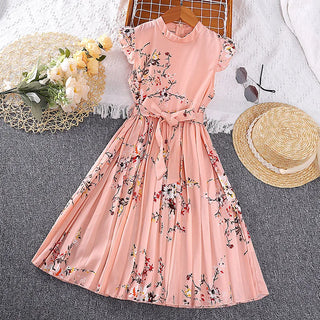 صيف retro أميرة جيب for بنات جديد korean version كاجوال فستان with round neck odm party ستايل