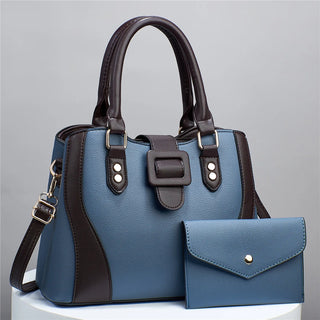 شنطة جلد أنيقة للنساء - Two Piece Set of New Fashionable Retro V