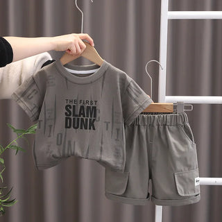 baby طقم صيف جديد أولاد polo shirt أكمام قصيرة t-shirt shorts خفيف طقم قطعتين