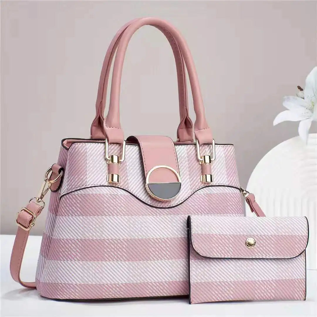 شنطة جلد كلاسيك للنساء - Custom logo PU Leather Bags Women Handba