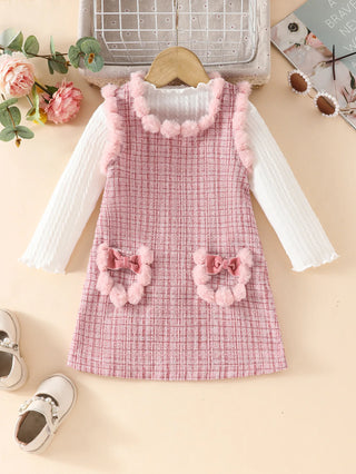 بنات فستان شتاء thickened ستايل غربي ستايل children فيست جيب بدلة بنات خريف and شتاء coat جيب