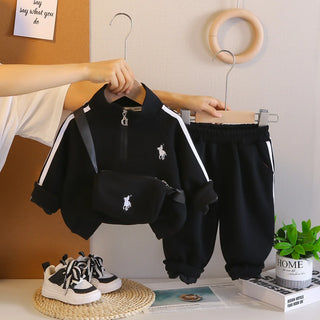children's طقم موضة 2025 ربيع وخريف جديد men's and women's clothing embroidered hoodie طقم، sports and leisure طقم قطعتين