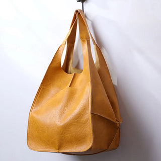 شنطة جلد فاخرة للنساء - Classic Retro Women's Bags Simple Casual