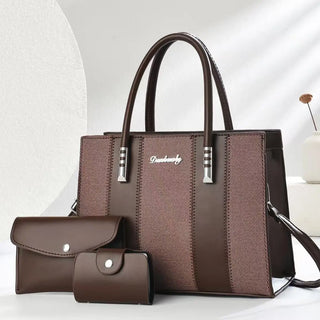 شنطة كروس عملية للنساء - 2025 Wholesale PU Leather 3 Pieces Bags
