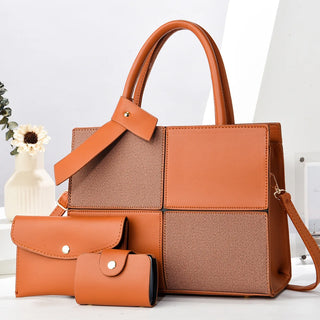 شنطة جلد كاجوال للنساء - 2025 New PU Leather 3 in 1 Women Bags Se