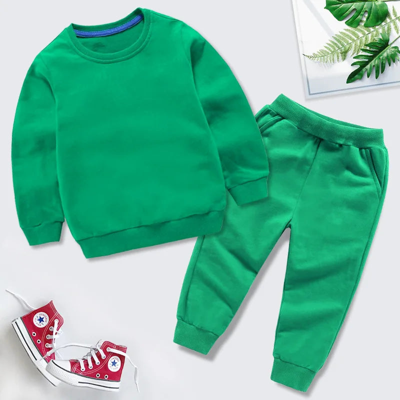 children's كاجوال fashionable sports leisure بدلة 100% cotton أكمام طويلة pants for أولاد and بنات toddler