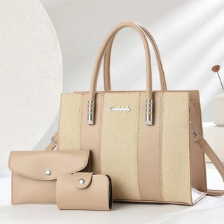 شنطة كروس عملية للنساء - 2025 Wholesale PU Leather 3 Pieces Bags