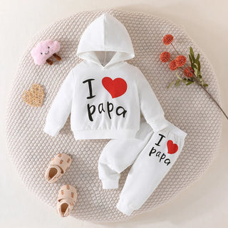ربيع خريف cute toddler ولد بنت tracksuit letter full كم hoodie pants 2pcs outfit infant clothes baby طقم clothing