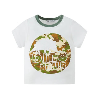 hot sale أولاد baby صيف o-neck t-shirt كاجوال ستايل 100% cotton animal print ناعم breathable plus size 200 grams knitted odm