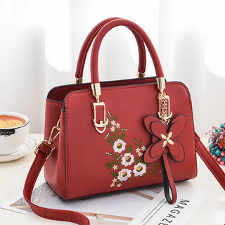 شنطة جلد فاخرة للنساء - 2025 Newest Fashion Patchwork Embroidery