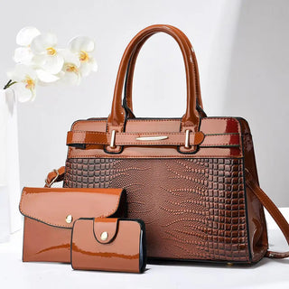 شنطة يد كلاسيك للنساء - Wholesale Fashion Patent PU Leather Alli