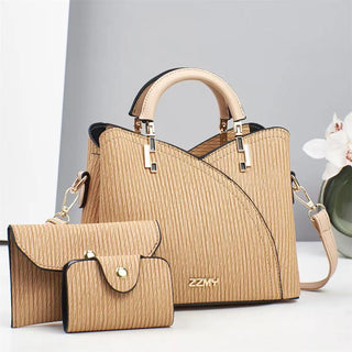 شنطة جلد ترند للنساء - 2025 Wholesale PU Leather Women Bags Set