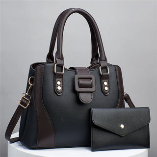 شنطة جلد أنيقة للنساء - Two Piece Set of New Fashionable Retro V
