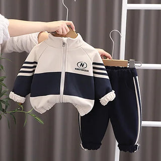 children's ربيع وخريف طقم ولد ربيع وخريف جديد ستايل ستايل غربي coat كاجوال sports طقم قطعتين