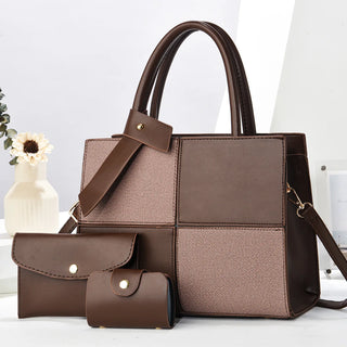 شنطة جلد كاجوال للنساء - 2025 New PU Leather 3 in 1 Women Bags Se