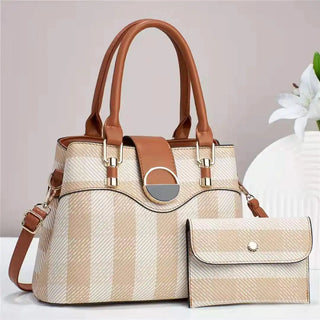 شنطة جلد كلاسيك للنساء - Custom logo PU Leather Bags Women Handba