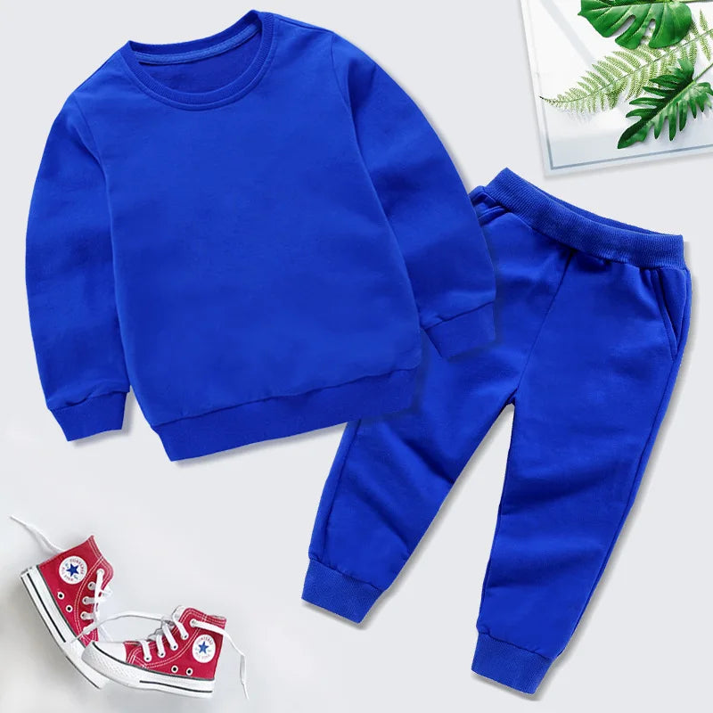 children's كاجوال fashionable sports leisure بدلة 100% cotton أكمام طويلة pants for أولاد and بنات toddler