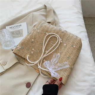 شنطة نسائية كلاسيك للنساء - New Arrival Fashion Straw Braided Bags B