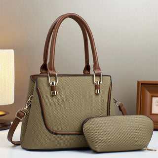 شنطة يد موضة 2025 للنساء - 2025 PU Leather 2 Pieces Bags Set Ladies