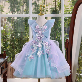 بنات' منفوش floral formal فستان أميرة ستايل for runway shows or weddings children's evening flower بنت فستان