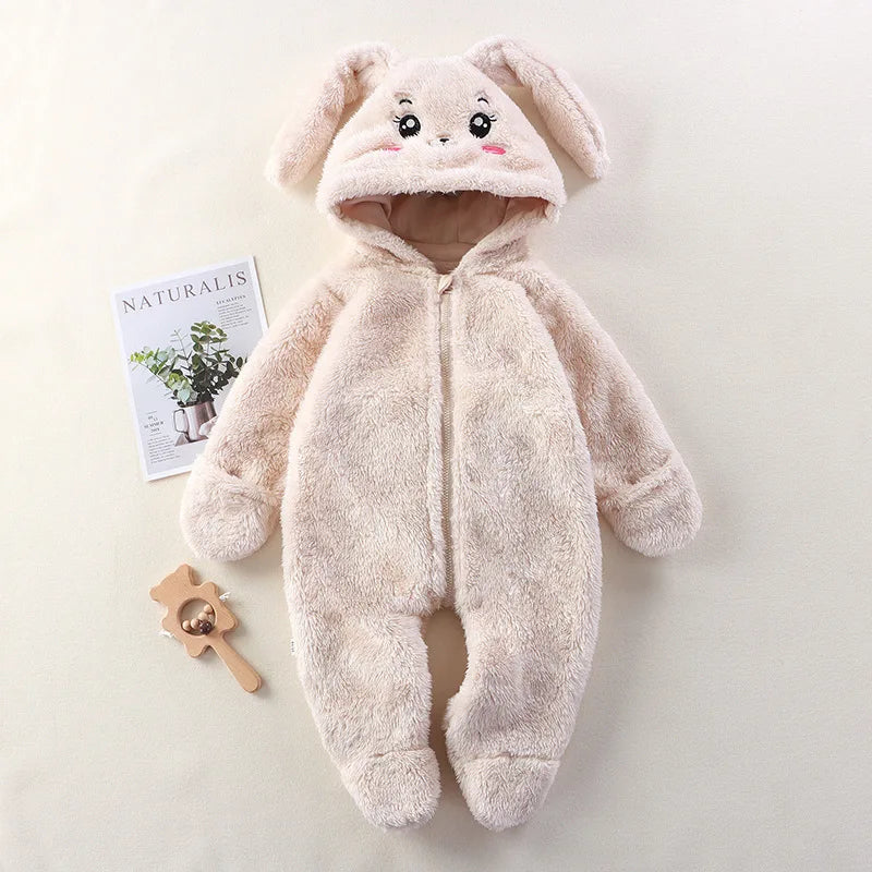 baby home onesie خريف and شتاء baby cute cartoon panda rabbit bear onesie go out plush overalls
