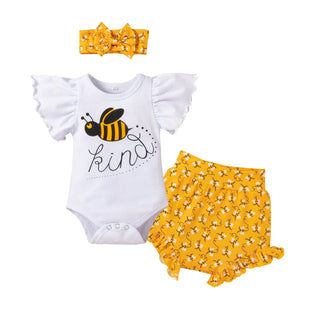 3pcs sets جديد born بنت toddler clothes طقم كم كشكش بنت clothing suits newest baby صيف matching قصير pants romper